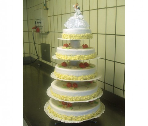 5stöckige Hochzeitstorte Bäckerei Burgauner